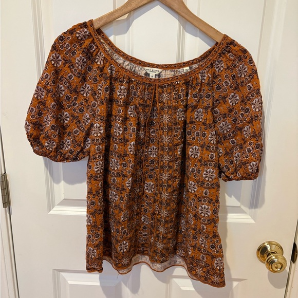 Max Studio Tops - Max Studio London Boho Floral Puff-Sleeve Women's Top, Small